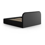 Windsor & Co Sofas Črna oblazinjena zakonska postelja s prostorom za shranjevanje z letvenim dnom 140x200 cm Juno – | Shoptok.si