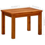  Vrtni stolić za kavu 50 x 35 x 36 cm masivno bagremovo drvo | Eponuda.com