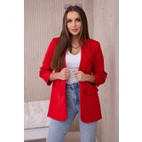 Kesi Włoski Elegant jacket with lapels red Cene