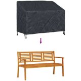 vidaXL Pokrivač za vrtnu klupu Crna 134 x 70 x 65 / 94 cm 420D tkanina | shoptok.hr