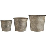  3-deli det rustikalnih cvetličnih loncev iz kovine - 1 set. | Shoptok.si
