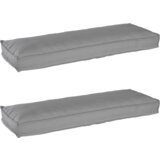 vidaXL Jastučići za paletu za klupu 2 kom Siva 120x40x8 cm Oxford tkanina | shoptok.hr