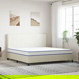 vidaXL Vzmetnica s spominsko peno bela 200x200x17 cm | Shoptok.si