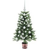 vidaXL Božično drevo med 150 LED z stojalom Zelena 90 cm PE | Shoptok.si