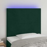  LED uzglavlje tamnozeleno 80x5x118/128 cm baršunasto | Eponuda.com