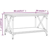  Stolić za kavu smeđi 80x50x45 cm konstruirano drvo i željezo | shoptok.hr
