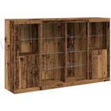 vidaXL Sideboard s LED svjetlima Staro drvo 163x37x100 cm Inženjersko drvo, Sideboard s LED svjetlima Staro drvo 41x37x100 cm | shoptok.hr