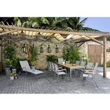 Ambia Garden ZLOŽLJIV VRTNI STOL les evkaliptusa aluminij siva, svetlo siva, barva tikovine | Shoptok.si