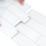  Subway pločica 50 pcs Bijela siva 29 x 21 cm Poliuretan i PET | shoptok.hr