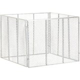 vidaXL Vrtni kompostnik 100x100x77 cm pocinkano železo u