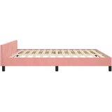  Okvir za krevet s uzglavljem ružičasti 160x200 cm baršunasti | shoptok.hr
