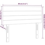 vidaXL LED posteljno vzglavje temno sivo 80x5x78/88 cm blago | Shoptok.si