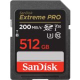 San Disk SDXC 512GB Extreme Pro 200MB/s V30 UHS-I Class10 U3 V30 SDSDXXD-512G-GN4IN | Eponuda.ba