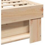  Krevetna konstrukcija Smeđa 200 x 200 cm Čvrsto borovo drvo | shoptok.hr