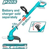 TOTAL TOOLS Akumulatorska kosilnica za travo, 20V/2.0Ah-7.5Ah/P20S (TGTLI20018), (20849006) | Shoptok.si