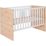 Jimmylee OTROŠKA POSTELJICA Leo 144/77/89 cm siva, barve hrasta | Shoptok.si