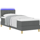 vidaXL krevet s podlogom s madracem i LED tamno siva 80x200 cm tkanina | shoptok.hr