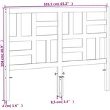  Uzglavlje voštano smeđe 160 cm od masivne borovine | shoptok.hr