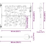 Vrtna vrata 85x75 cm od čelika COR-TEN s uzorkom bambusa | shoptok.hr