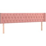  Uzglavlje s ušima ružičasto 203x16x78/88 cm baršunasto | shoptok.hr