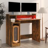  Radni stol s LED svjetlima boja hrasta 97 x 45 x 90 cm drveni | shoptok.hr