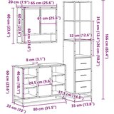 vidaXL 3-dijelni set kupaonskog namještaja boja hrasta sonome drveni | shoptok.hr