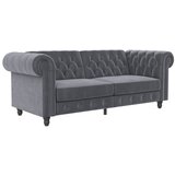 Støraa Temno siva žametna raztegljiva sedežna garnitura 236 cm Felix – | Shoptok.si