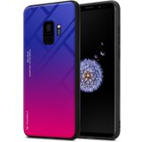 Cadorabo Ohišje, združljiv s Samsungom v vijolični - rdeči - dvobarvni zaščitni pokrov iz silikona TPU in hrbta iz kaljenega stekla, (20570862) Cene