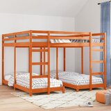  Trokatni krevet Vosak smeđa 200 x 200 cm Čvrsto borovo drvo | shoptok.hr