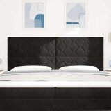 vidaXL Vzglavnik z diamantnim vzorcem Črn 200 cm Žamet, (22084007) | Shoptok.si