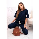 Kesi Włoski Women's viscose set with short sleeves and trousers navy blue Cijene