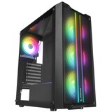 Rampage SLIDER Mesh LED Strip Tempered Glass Black