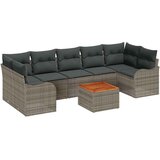  Sjedeća garnitura za vrt 8 kom. Siva poliratan 289 x 122,5 x 69 cm | shoptok.hr