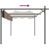  Pergola s pomičnim krovom smeđesiva 395x292x230 cm | Eponuda.ba