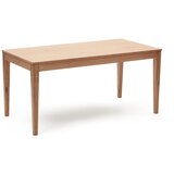 Kave Home Raztegljiva jedilna miza z mizno ploščo v hrastovem dekorju v naravni barvi 80x160 cm Yain – Cene