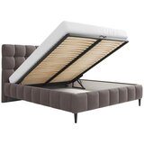 MID.YOU OBLAZINJENA POSTELJA 140 cm x 200 cm , tekstil, leseni material umazano rjava | Shoptok.si