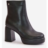 GOE Heeled Boots Made of Natural Leather Black | ePonuda.com