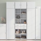  Visoka komoda bijela 70 x 42,5 x 185 cm od konstruiranog drva | shoptok.hr