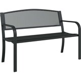 vidaXL Vrtna klupa 119 cm crna čelična | shoptok.hr