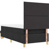 vidaXL Vzmetnica za posteljo z vzmetnico in klopjo črna 90x190 cm tkanina, (22083356) | Shoptok.si