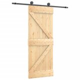 vidaXL Drsna vrata s kompletom vodil 85x210 cm trdna borovina, (20999105) | Shoptok.si