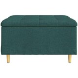  Shranjevalna tabureta Temno zelena 80 x 80 x 45 cm blago, (5000208385) | Shoptok.si