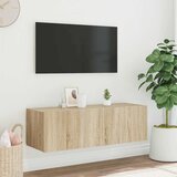  Zidni TV ormarić s LED svjetlima boja hrasta 100 x 35 x 31 cm | Eponuda.com