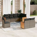  8-dijelni set vrtnih sofa od poliratana s jastucima sivi | shoptok.hr