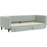 vidaXL Dnevni krevet na razvlačenje svjetlosivi 80 x 200 cm baršunasti | shoptok.hr