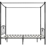  Za krevet s nadstrešnicom crni metalni 200 x 200 cm | shoptok.hr