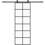  drsna vrata z opremo črna 76x205 cm esg steklo | Shoptok.si