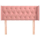  Uzglavlje s ušima ružičasto 93x16x78/88 cm baršunasto | Eponuda.com