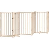  Vrata za pse s vratašcima 9 panela sklopiva 450 cm drvo topole Smeđa 50 x 90 x 2 cm | shoptok.hr