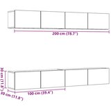 Zidni TV ormarić, 4 dijela, Artisan hrast, 100x30x30 cm | shoptok.hr